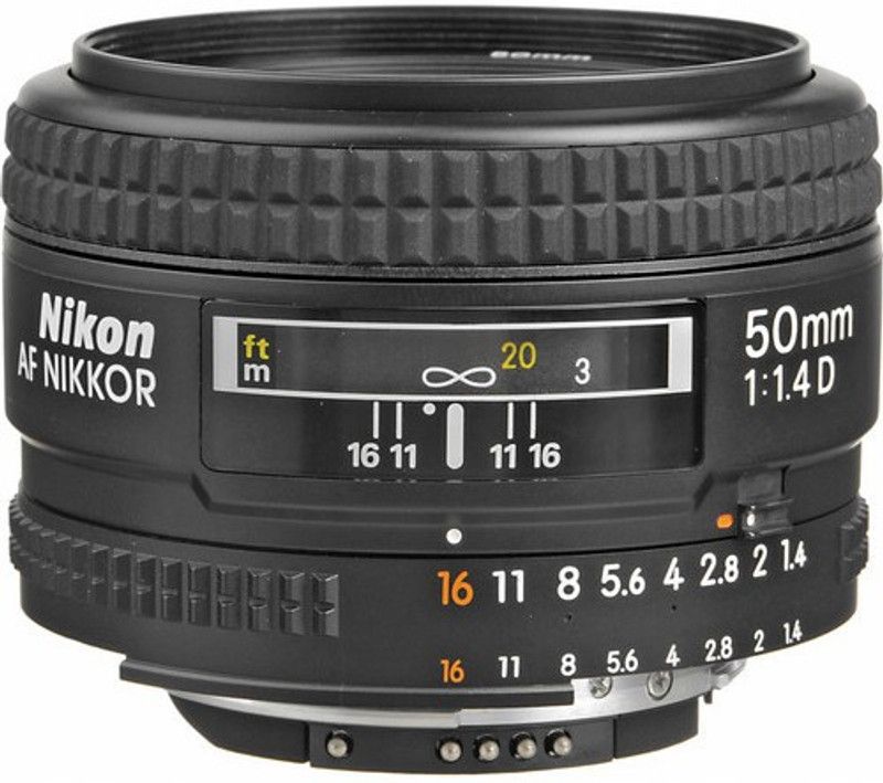 NIKON AF Nikkor 50 mm f/1.4D Standard Prime Lens  (Black)