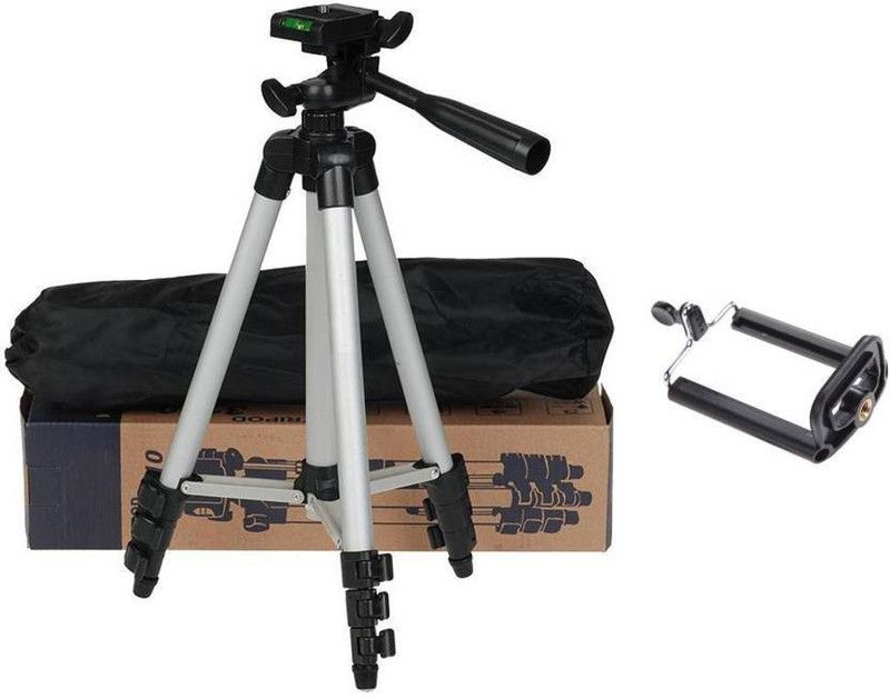Buy Genuine 3110A 105cm Long Metal Camera Tripod For Mobiles & Action Cameras Having 3-Way Pan & Tilt For Can Nkon Soy Cameras Camcorders Tripod Kit  (Multicolor, Supports Up to 3000)