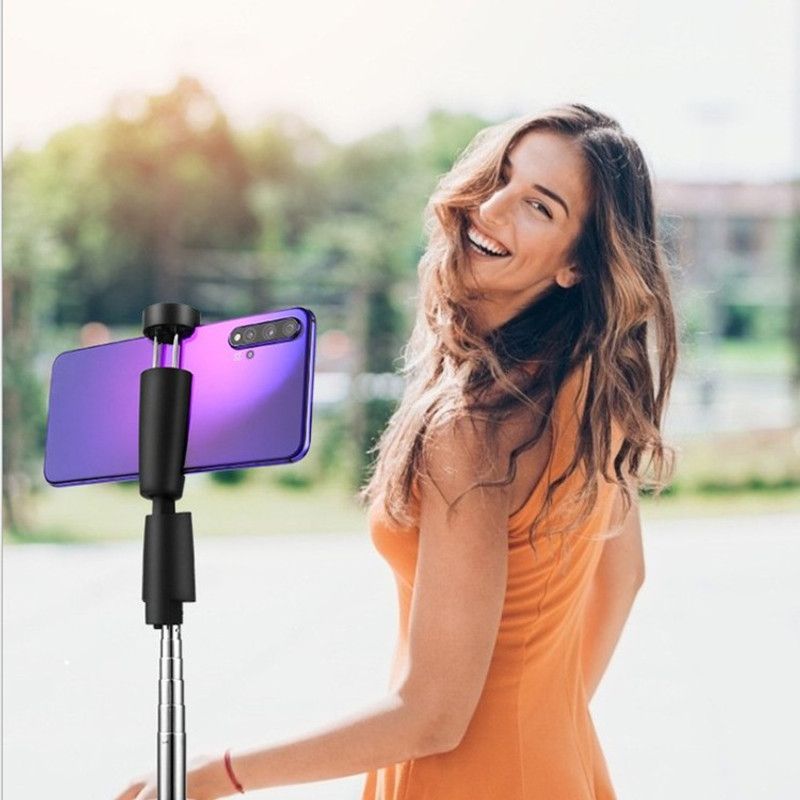 play run ™Y9 Bluetooth Selfie Stick Integrated Selfie Artifact Phone Universal Video Live Tripod  (Black, Supports Up to 400 g)