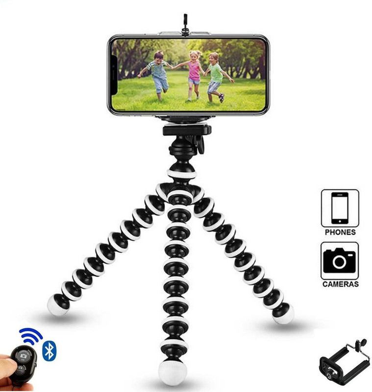 Worricow Best Buy 2in One Mini, Flexible Tripod for All Smartphones Tripod  (Black, Supports Up to 300 g)