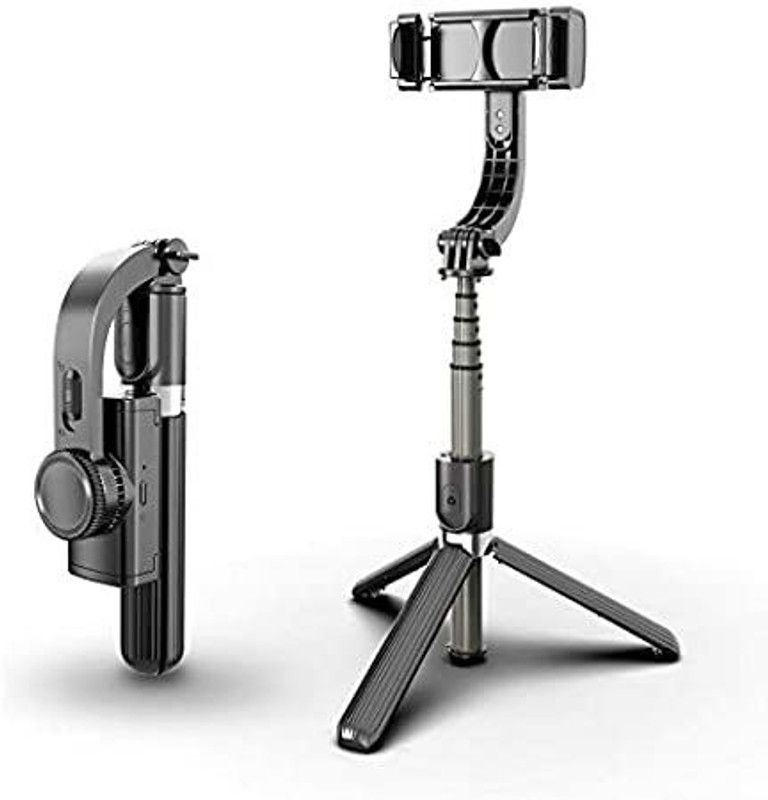 MECKWELL lo8 Best Multi-Function Wireless Bluetooth Selfie Stick Extendable Handheld Foldable Tripod Tripod  (Black, Supports Up to 500 g)