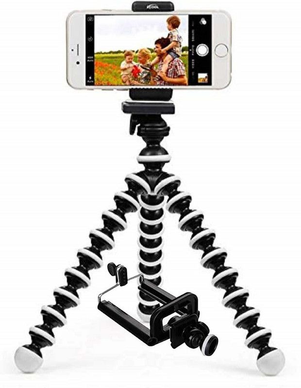 ULTADOR Flexible Multi Functional Gorilla Tripod 10 Inch Foldable Octopus Mini Tripod for Mobile Camera, DSLR, Smartphone and Action Camera Compatible (Gorilla Stand) Tripod  (Black, Supports Up to 2000 g)