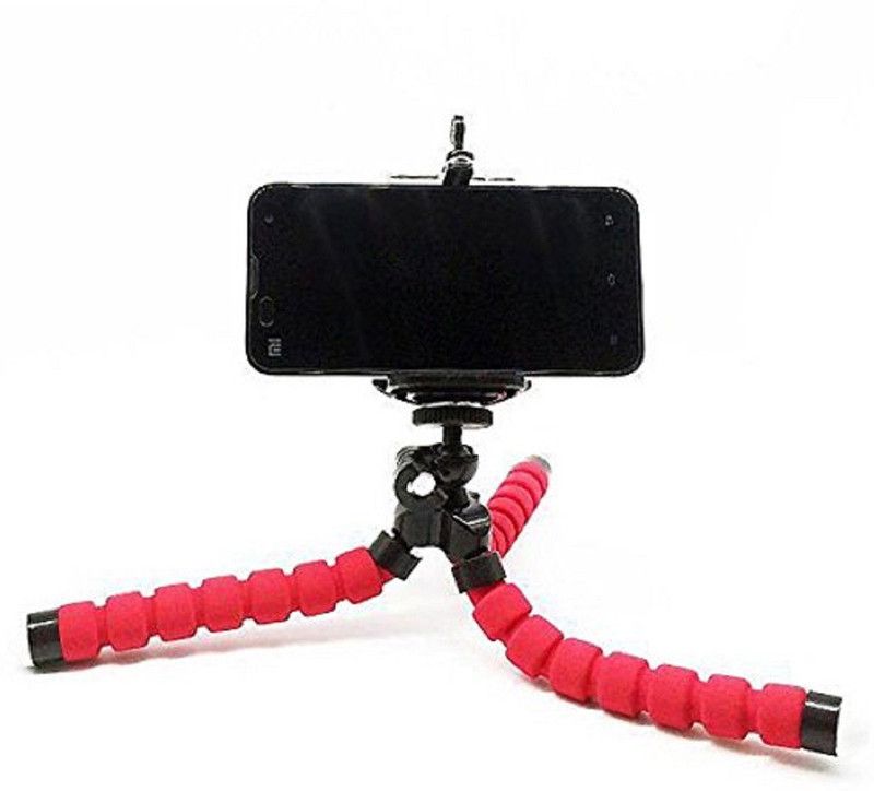 Pithadai Flexible Sponge Octopus Stand Tripod Mount Tripod  (Red, Supports Up to 500 g)