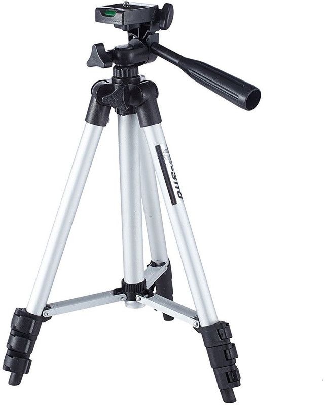 TROST Tripod-3110 40.2 Inch Portable Camera Tripod With Three-Dimensional Head & Quick Release Plate Tripod  (Silver, Black, Supports Up to 1000 g)