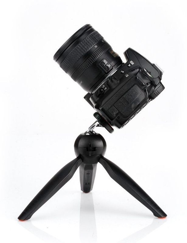Wonder World ® X-29 TT-6 Table-Top Tripod with Built-In Ball Head Tripod  (Dry Grey, Supports Up to 1728 g)