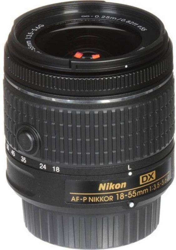 NIKON AF-P 18-55 mm F/3.5-5.6G VR e Telephoto Zoom Lens  (Black, 18mm)