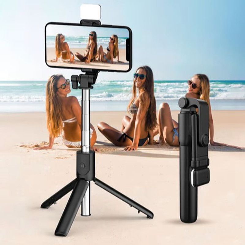 SYARA TEE_405A_R1S Selfie stick tripod|| with wireless bluetooth remote Tripod  (Black, Supports Up to 1500 g)