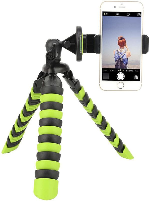 Uborn FISH TRIPOD FULLY FLEXIBLE FOLDABLE EXTRA THICK FOR MOBILE AND CAMERA. Tripod  (Green, Supports Up to 600 g)