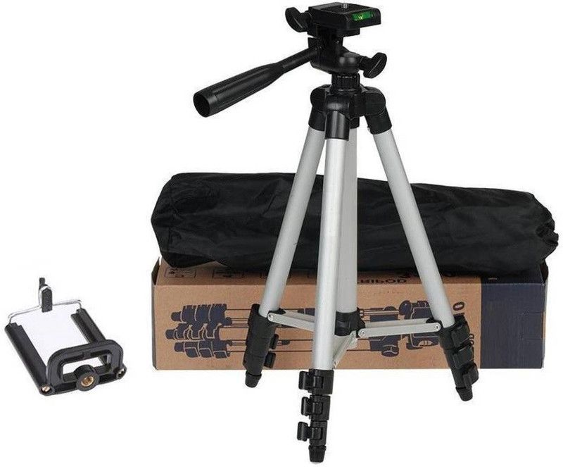 Wonder World ® X-227 Foldable Camera Tripod Mobile Clip Holder Bracket Tripod  (Warm Multicolor, Supports Up to 1855 g)