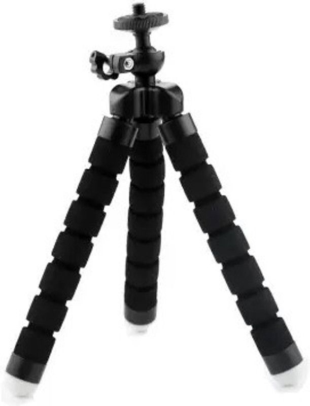 Wanzhow Flexible tripod, Flexible Sponge Tripod Octopus Tripod Stand Tripod  (Black, Supports Up to 500 g)