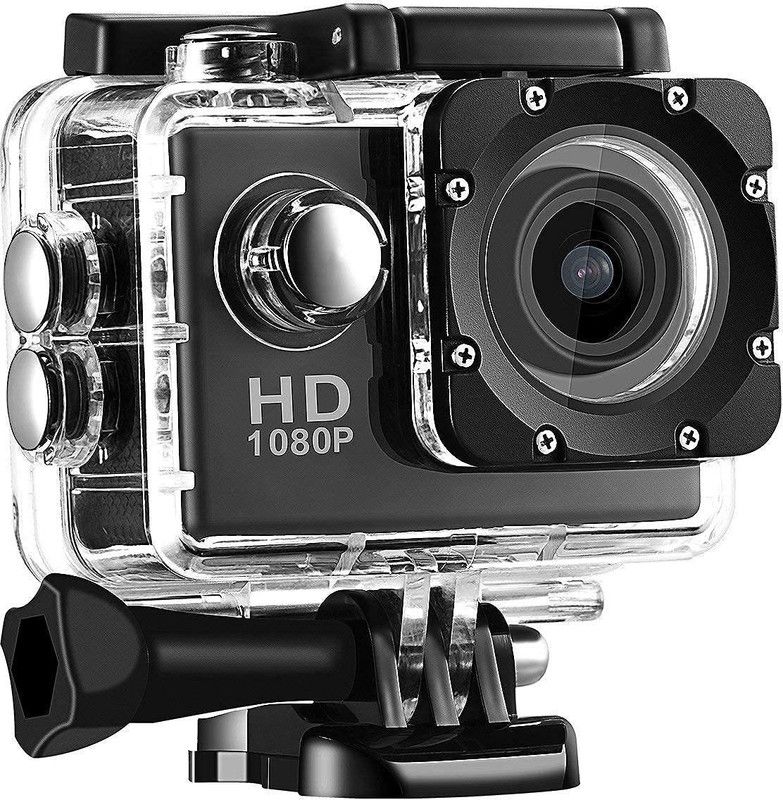 IMPLY GO PRO Portable Waterproof Ultra HD with Image Sensor & Wide Angle Lens for Shoot Photo Sports and Action Camera  (Black, 12 MP)