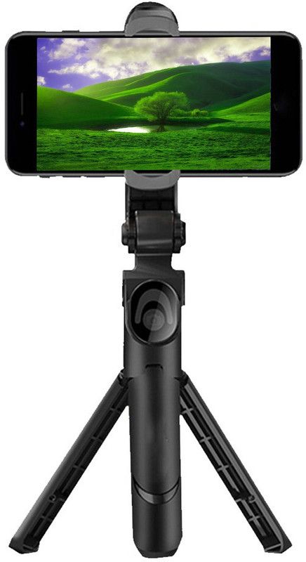 AFFENDS XT-02 Best Multi-Function Wireless Bluetooth Selfie Stick Extendable Handheld Foldable Tripod  (Black, Supports Up to 500 g)