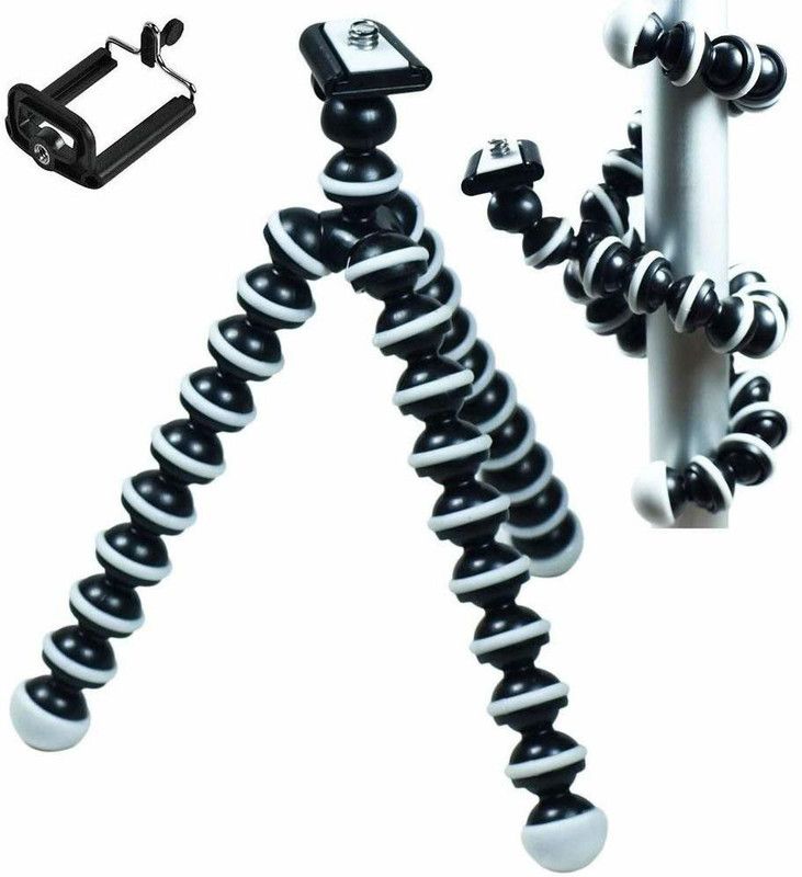 ENMORA Gorilla Stand for All Smart Phones Mobile Tripod K81 Tripod  (BLACK,WHITE, Supports Up to 2500 g)