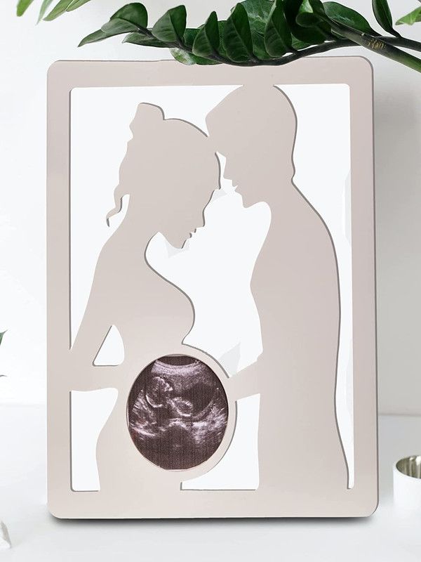 CHARISMOMIC Sonograph, Ultrasound Frame in Acrylic, Perfect for Pregnancy Gift (Milky White) 10 inch Sonography Image  (Milky White)
