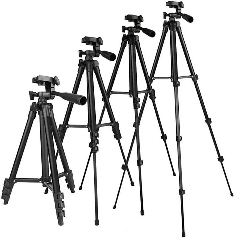 BLENDIA 3 WAY ADJUSTABLE ALUMINIUM MOBILE AND CAMERA STAND HOLDER TRIPOD BLACK Tripod  (Black, Supports Up to 1500 g)