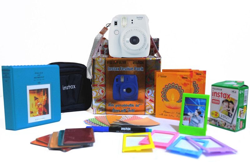 FUJIFILM Instax Mini 9 mini 9 festive pack Instant Camera  (White)
