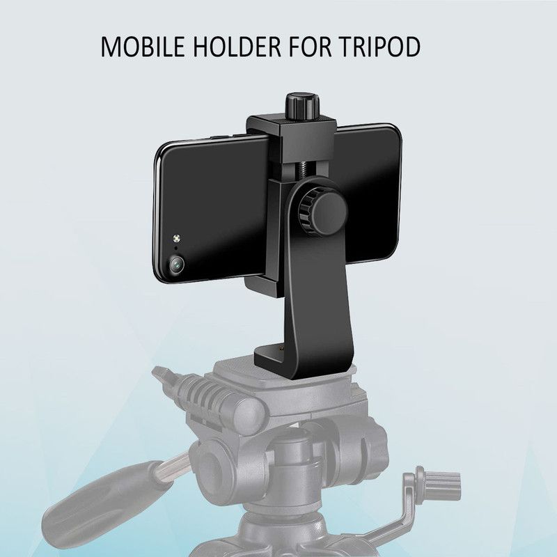 ZOKMOB Adjustable Clamp Universal Tripod Adapter Phone Tripod Mount Cell Phone Holder Tripod Bracket, Tripod Clamp  (Black, Supports Up to 800 g)