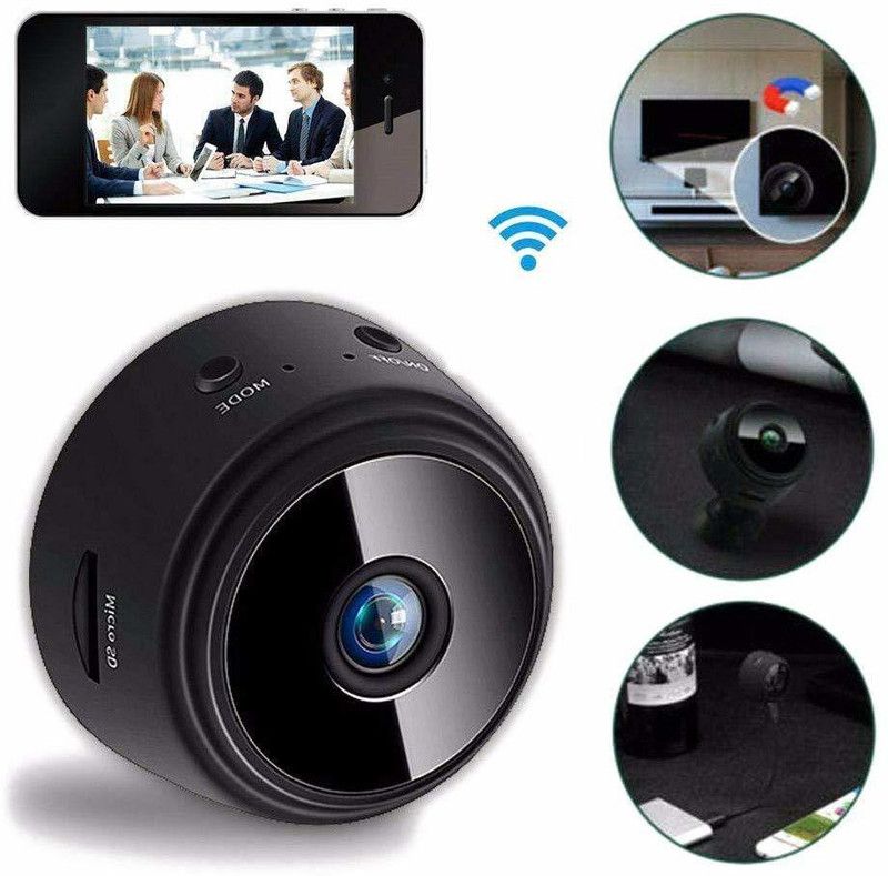 SIOVS WIFI SECURITY CAMERA 1080p HD Mini WiFi Spy Secret Wireless IP CCTV Camera Supports MicroSD Sports and Action Camera  (Black, 12 MP)
