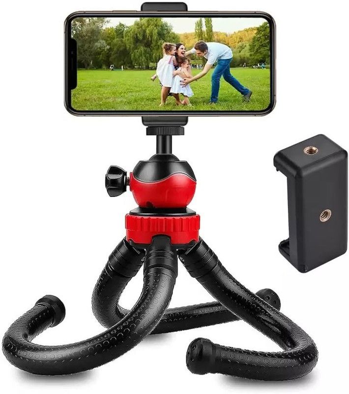 G2L BEST BUY fully flexible rotatable Remote holder DSLR & Action Cameras/projector Tripod, Tripod Bracket, Tripod Kit  (Black, Red, Supports Up to 1500 g)