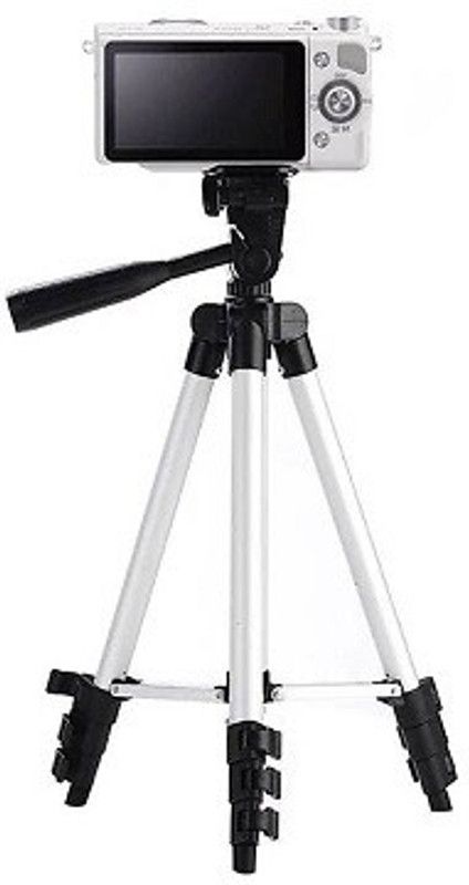 techdeal 3110 3-way head rotation adjustable aluminium (Silver, Supports Up to 1500 g) Tripod  (Silver, Supports Up to 1500 g)