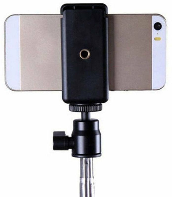 Ganesh Universal Mobile Cell Phone Clip Tripod Bracket Holder Mount Tripod  (Black, Supports Up to 500 g)