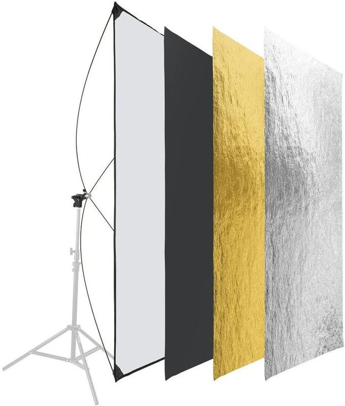 SHOPEE 24x36 inches/61x91 Centimeters Flat Panel Light Reflector, Tripod  (Multicolor, Supports Up to 900 g)