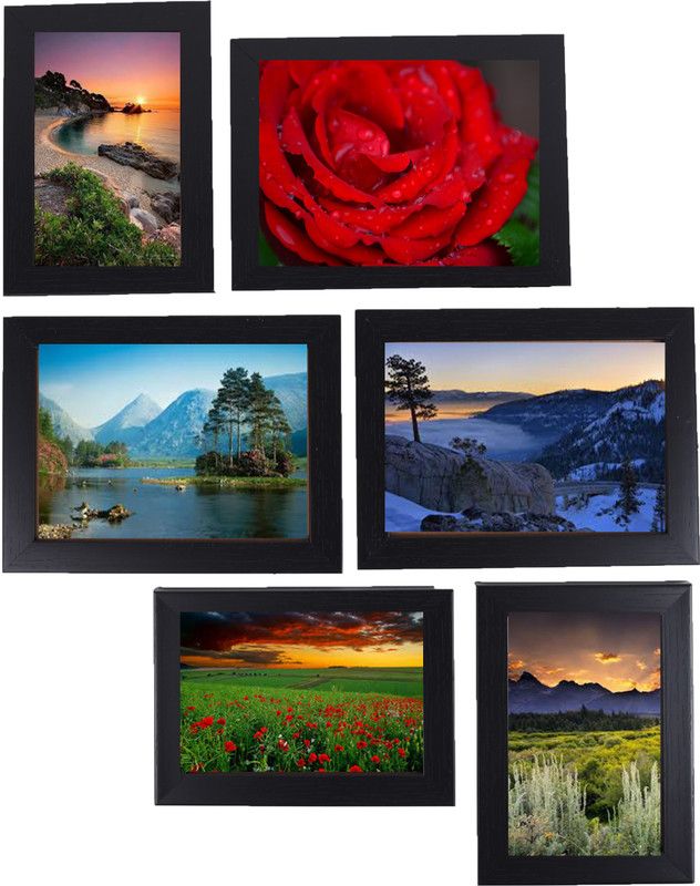 R2K R2K-P-FRAME-6-SET 5 inch Rectangle  (2 GB, Brown)