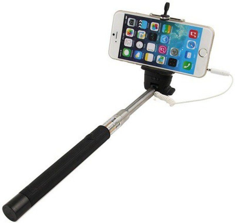 Casotec 269005 Wired Selfie������������Stick Selfie Stick  (Black, Supports Up to 300 g)
