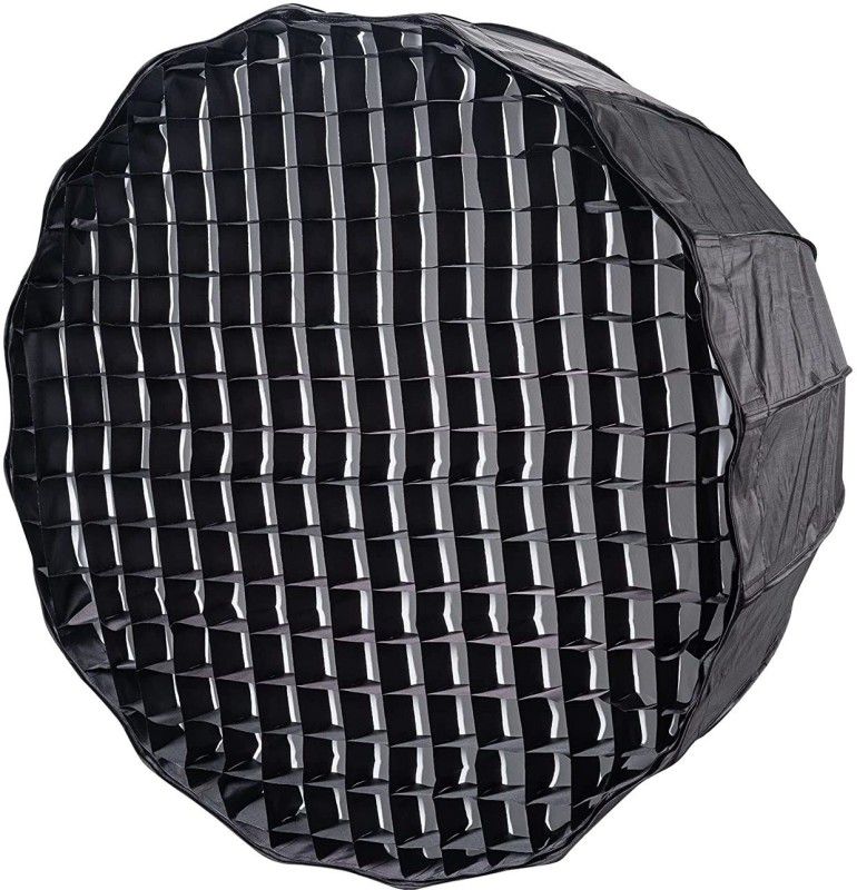 Powerpak 90CM Black/Silver Deep Parabolic Umbrella softbox with Grid for Photography Octagonal Softbox  (90 cm x 90 cm)