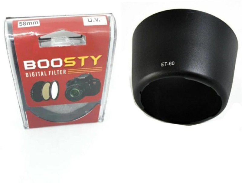 BOOSTY Branded Camera Lens Hood Lens Hood  (58 mm, Black)