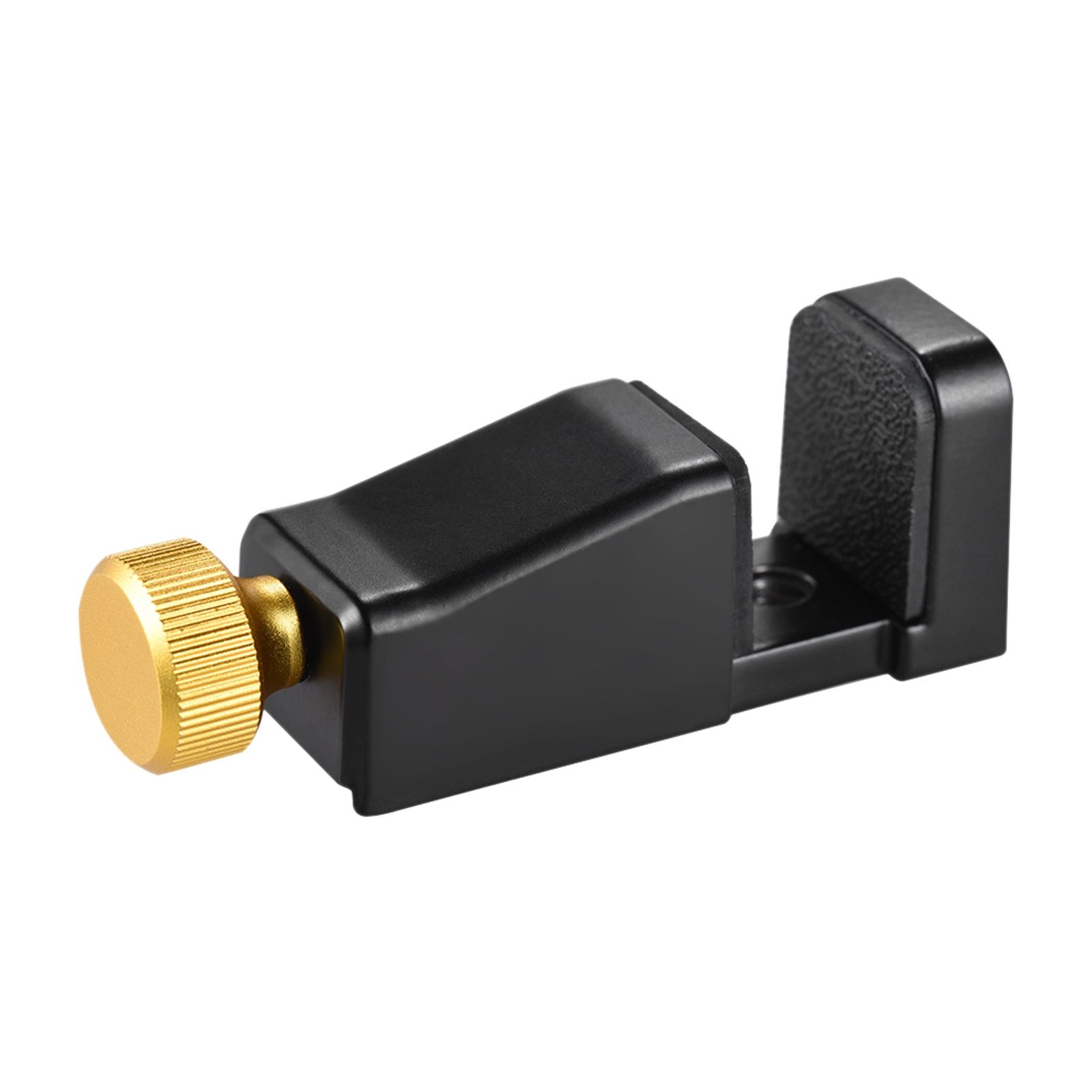 LC-12 Adjustable Metal Phone Holder Mini Cell Phone Clamp Tripod Adapter with 3pcs 1/4" Screw Holes for iPhone Samsung Huawei Xiaomi Smartphones for Tripod Video Slider
