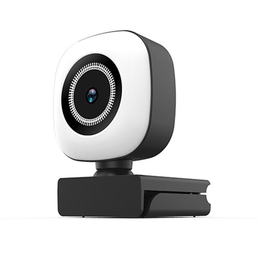 4K USB Plug and Play Webcam with Built-in Microphone Light for Li-ve Stream Video Call Video Conference Online Teaching