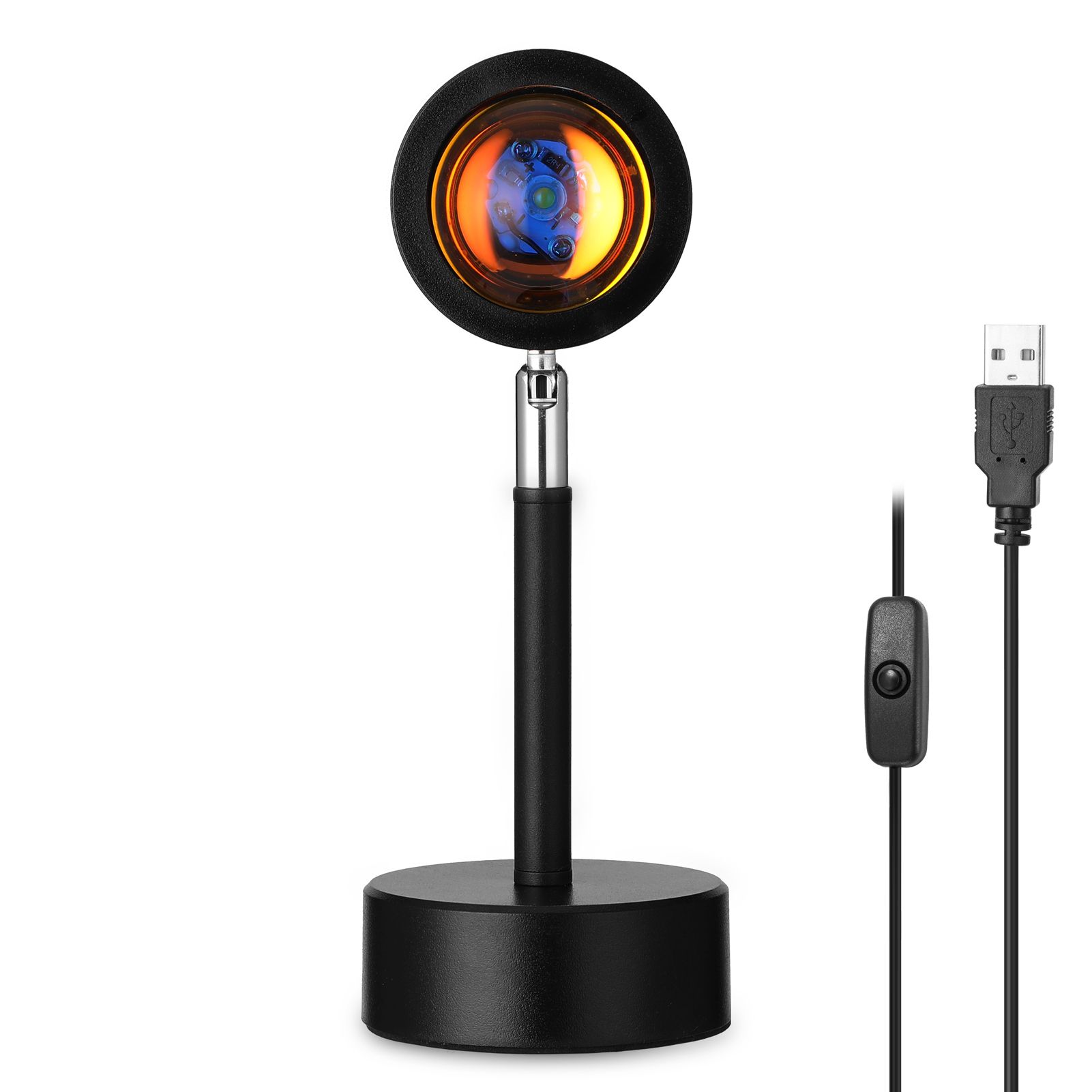 LED Sunset Projector Home Night Light USB Table Lamp Wall Decorations Light Photography Live Broadcast Background Lamp
