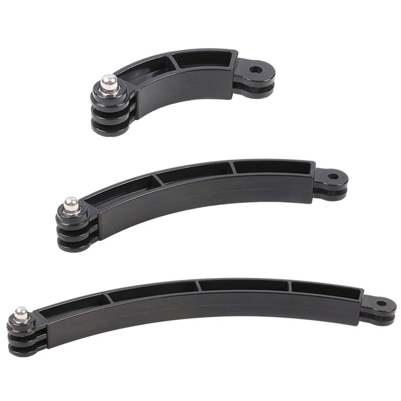 3 Way Mount Helmet Arm Extension Curved for GoPro 9 8 7 6 5 SJCAM 4K