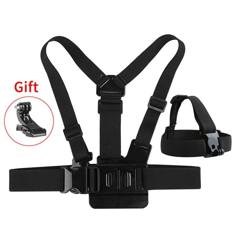 SHOOT Chest Strap Head Strap Belt Mount for GoPro 10 9 8 7 Black Dji Osmo XiaoYi 4K Sjcam Sj8 Pro Go Pro 10 9 8 7 Accessory