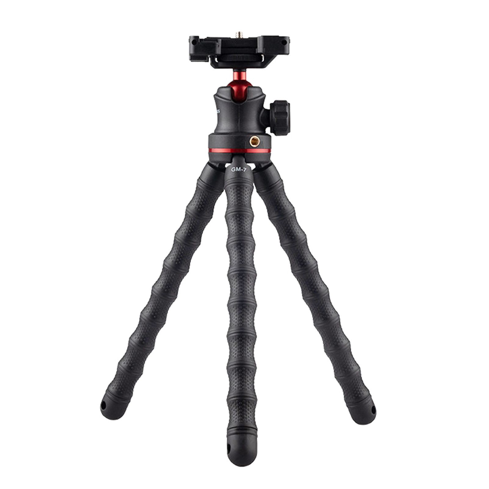 GIZOMOS GM-7 Flexible Octopus Tripod Bracket Mini Portable Tripod Holder with Ball Head/Phone Clip/Extension Rod/BT Re-mote Control for Cellphone/Tablets/SLR DSLR ILDC Camera/DC/Sports Cameras
