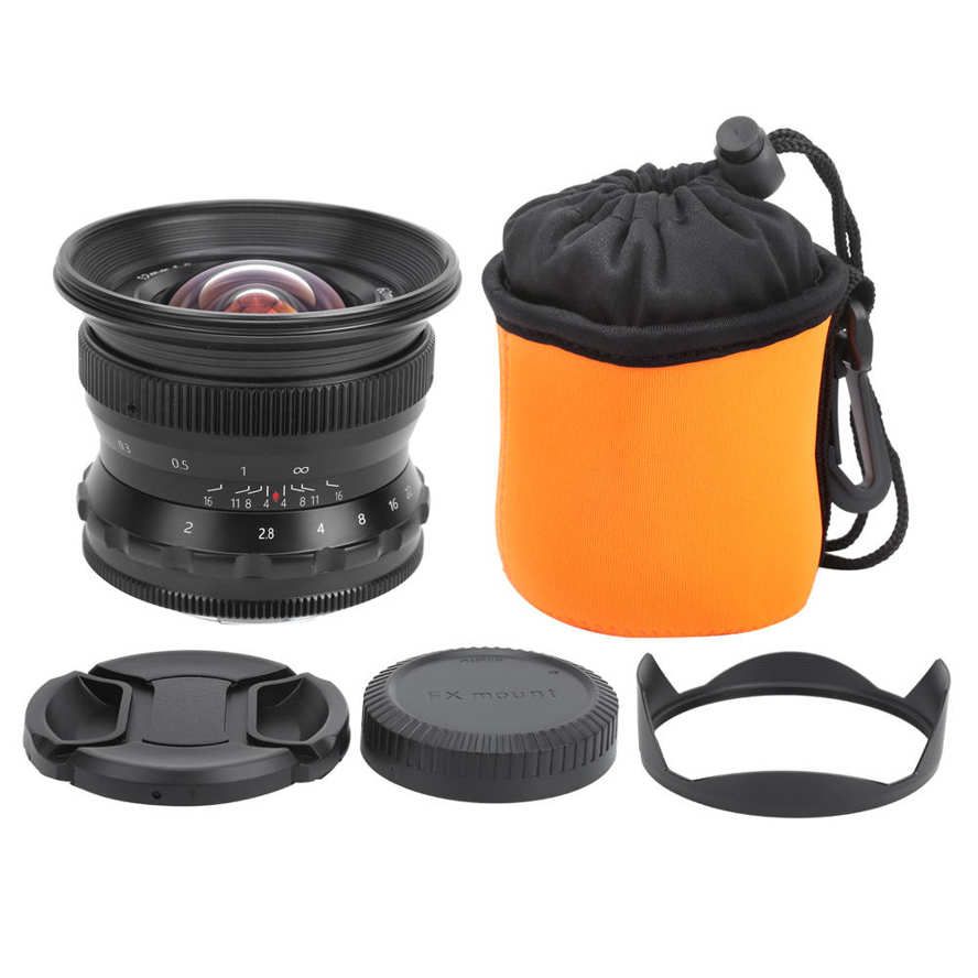 Chenmeng La 12mm F2 NEX Mount Wide Angle Large Aperture Fixed Focus Fisheye Scenery Lens for Sony A3000