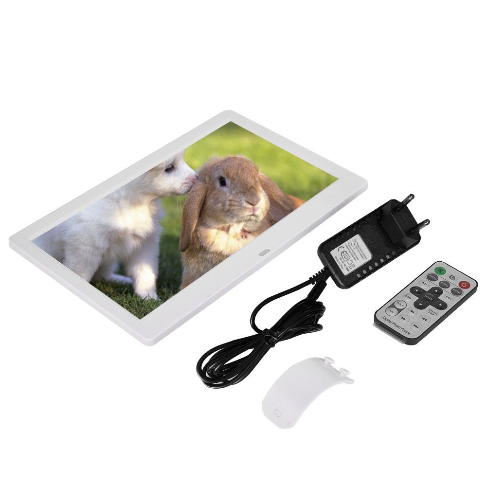10" 16:9 HD LCD Digital Photo Frame Support Wall Mount and Desk Placement 32GB SD/Clock/Calendar/Music Video Player/Remote