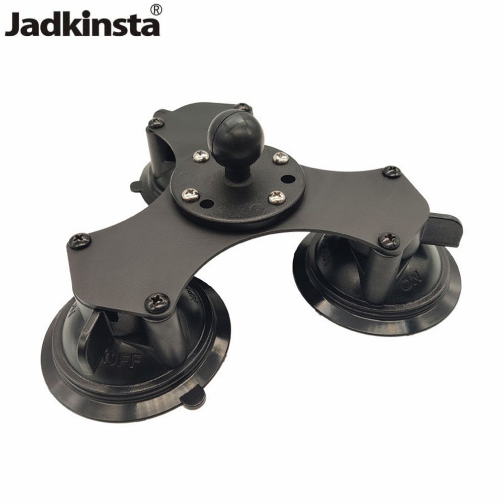Jadkinsta Ballhead Base to Car Window Twist Lock Double Suction Cup Base Rubber Ball for Gopro Camera
