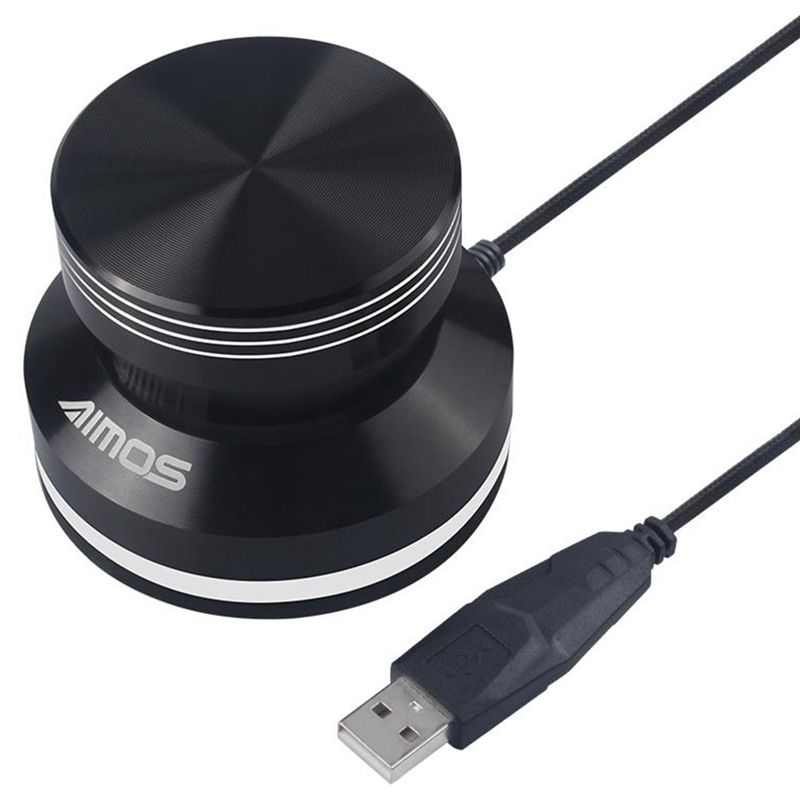 AIMOS USB Multimedia Controller and Input Device Volume Control Knob with One Key Mute Function for Mac, PC, Computer