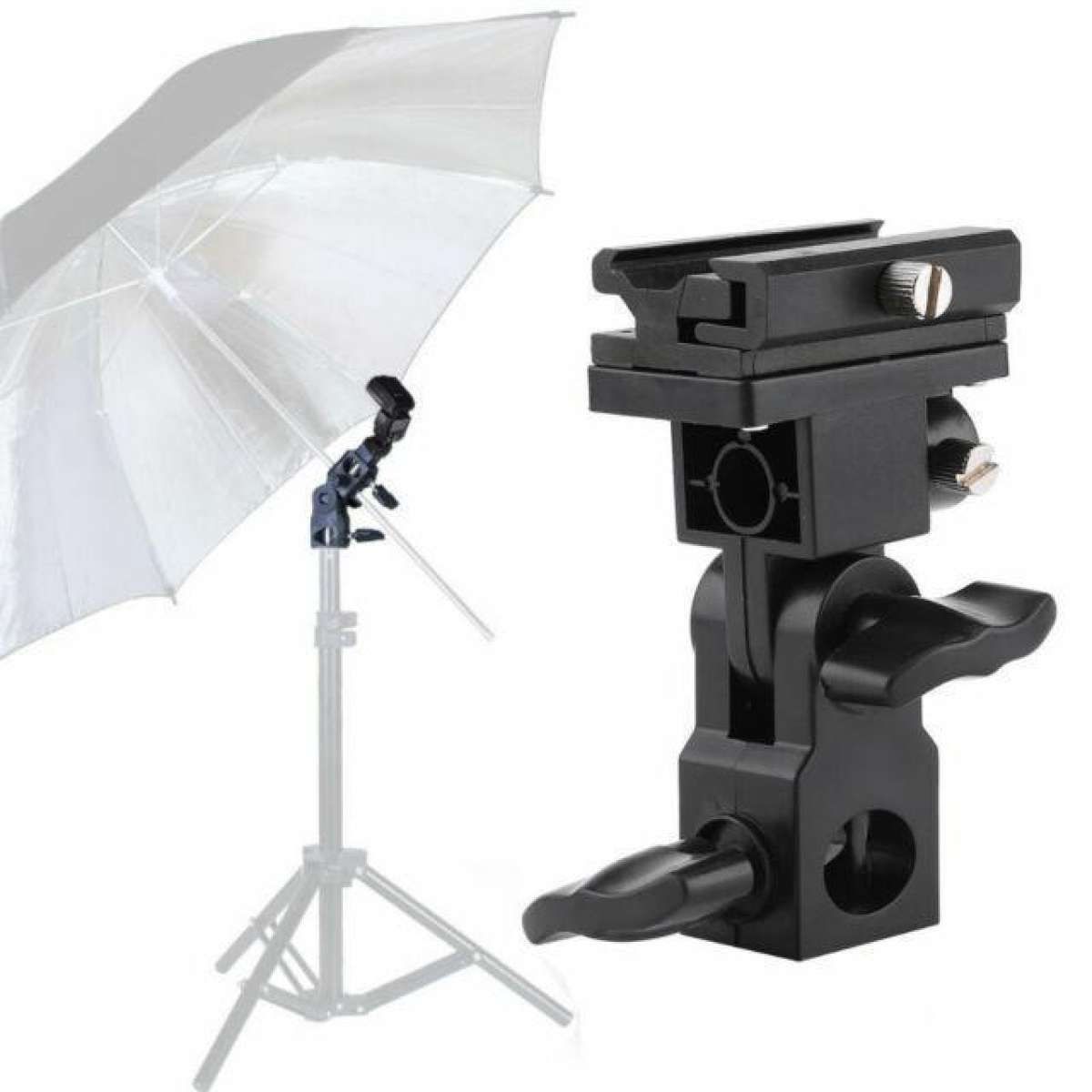 Hot Shoe Octa Mount Speedlite Umbrella Mount Holder for Light Stand Flash Bracket