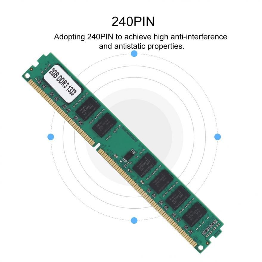 DDR3 2GB 1333MHz DDR3 Memory RAM Super Fast Data Transmission 240pin DDR3 2GB 1333MHz RAMs for Intel/AMD 2018 new style