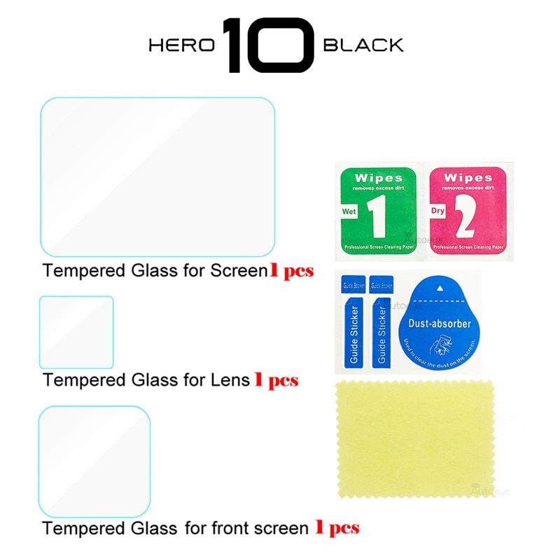 Ted Glass Screen Protector Cover Case for GoPro Hero 10 9 Black Lens Protection Protective Film Gopro 10 Go pro Accessories
