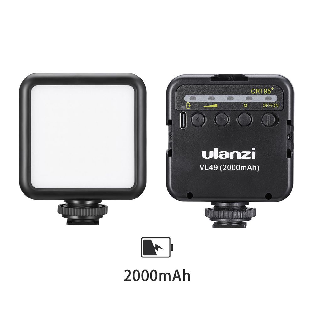 Vl49 Mini Led Video Light Portable Fill Light With Triple Cold Shoe Mount For Phone Cage Slr Vlog Camera
