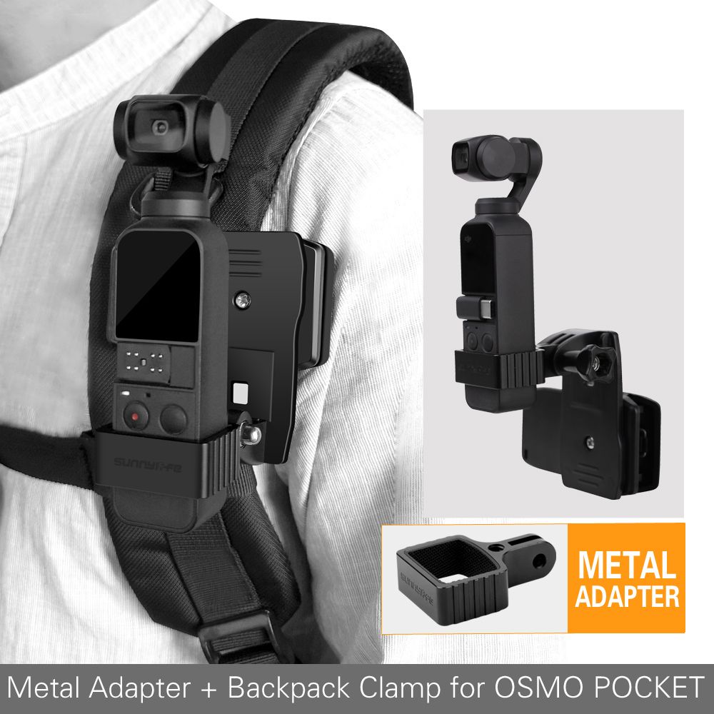 Yfashion Aluminum Alloy Adapter Kit Backpack Bracket Clamp Clip Mount for DJI OSMO POCKET imbal  Camera