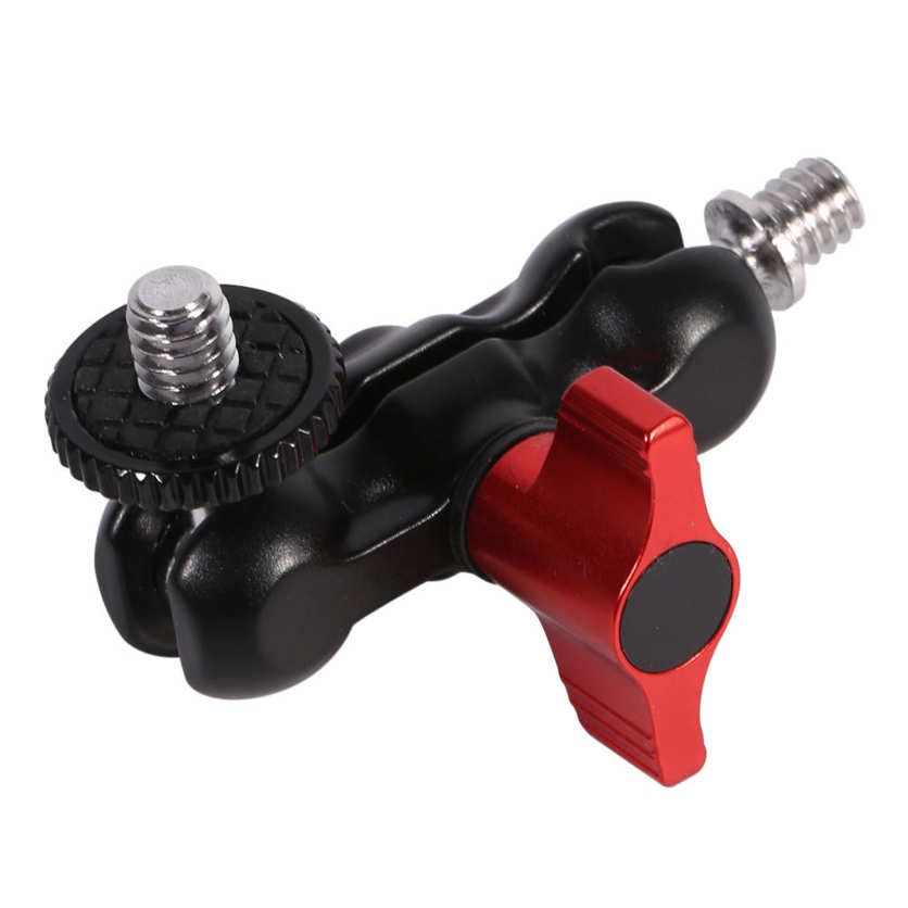 Arm Mount Adapter Multi-function Double Ballhead With Shoe 1/4" For DSLR