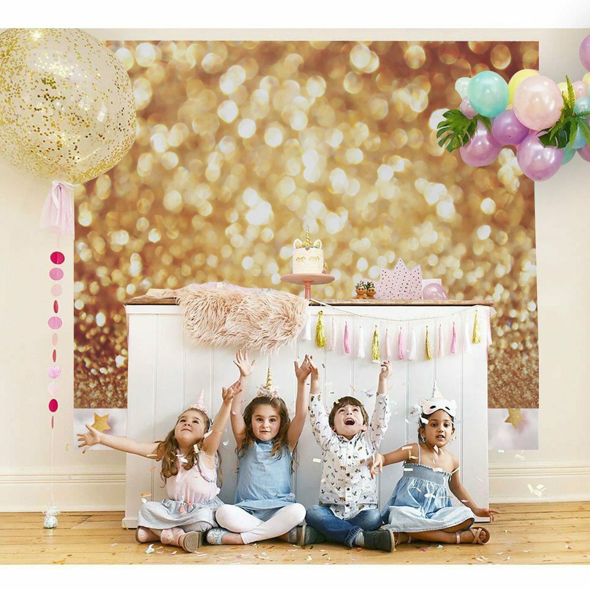 7x5FT/210x150CM Party Photography Backdrops Bokeh Light Spot Vinyl Background Props