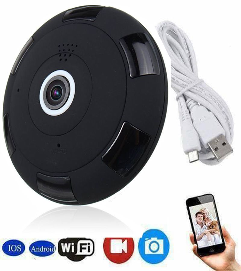 IP Camera V380-S Panoramic 360 Degree IP Camera Wide Video Fisheye 360 Degree Camera Mini CC Camera