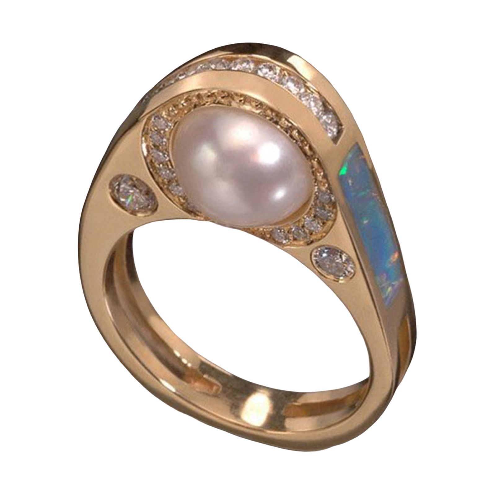 Alloy Ring Lightweight Rhinestone Decor Alloy Ring