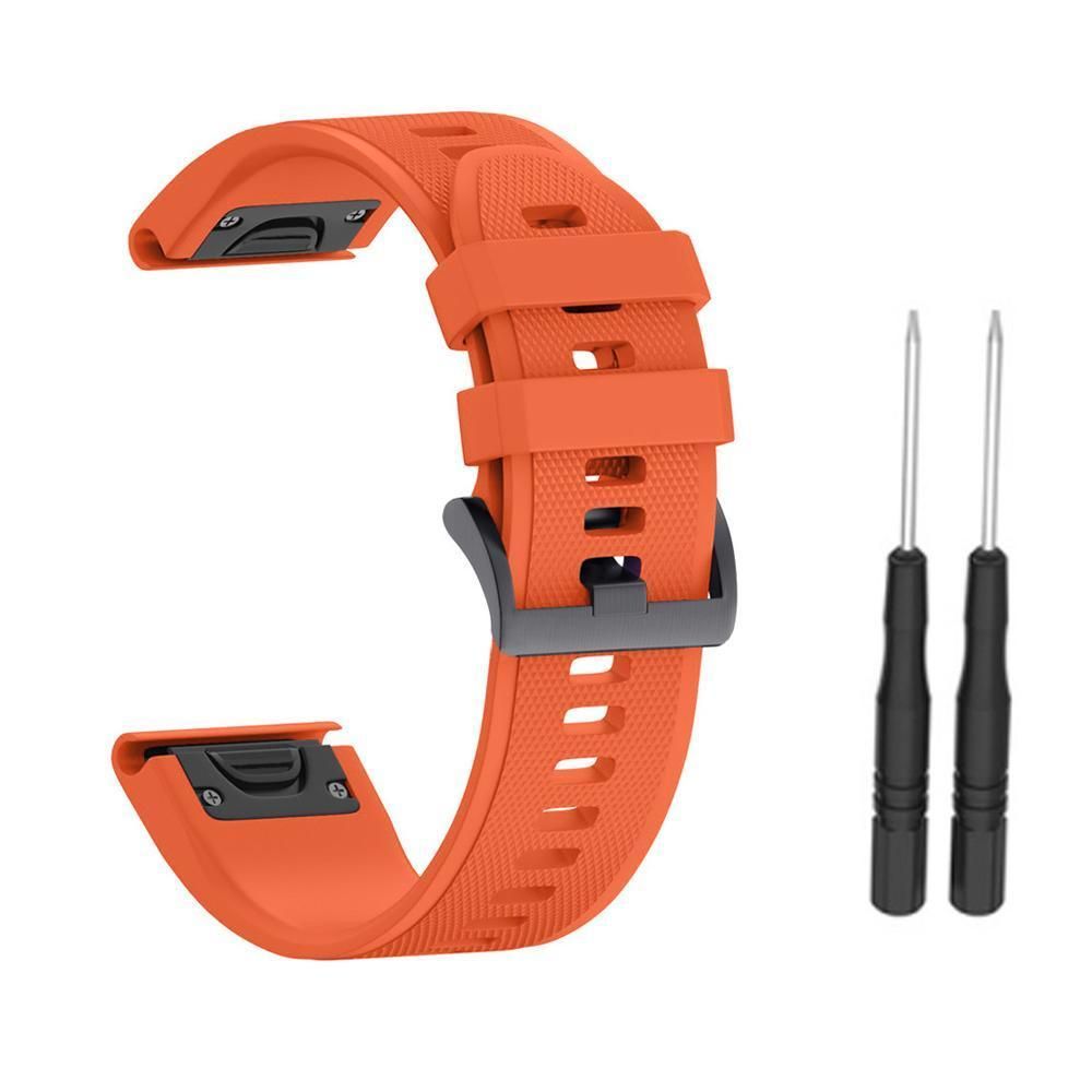 For Garmin Fenix 5/5Plus Silicone Fitness Replacement Wrist Band Strap Fits 5.70"-7.87" (145mm-200mm) wrist